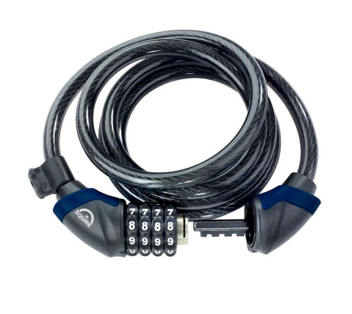 Squire Kilda Combi (12/1800) Cable Lock, 1800mm, Black