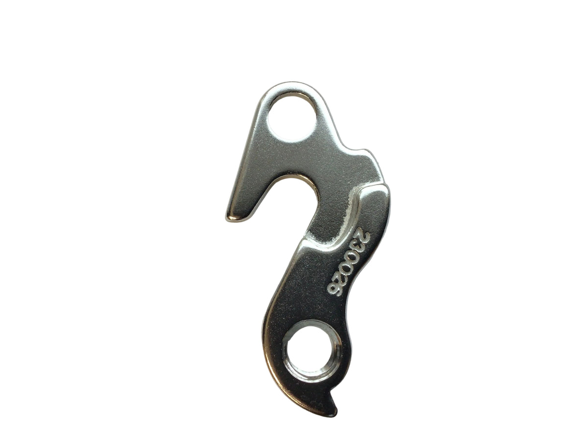 Metallic bicycle hanger on a white background