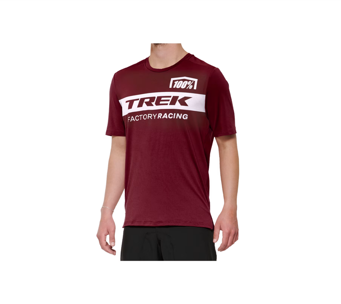 Trek 100% MTB Jersey - Burgundy - (short sleeve)
