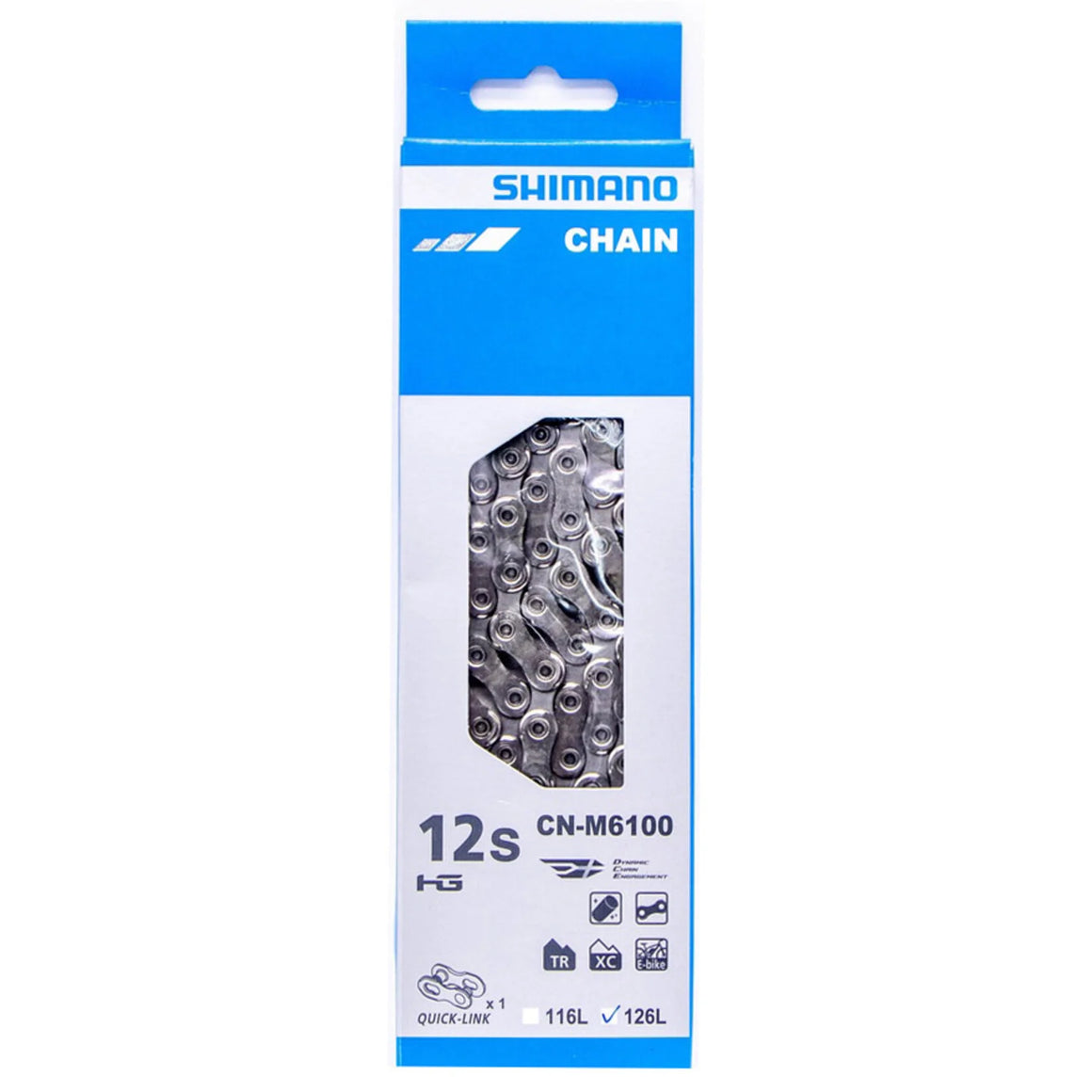 CN-M6100 Deore Chain - 12-Speed - 126 Links w/Quick-Link