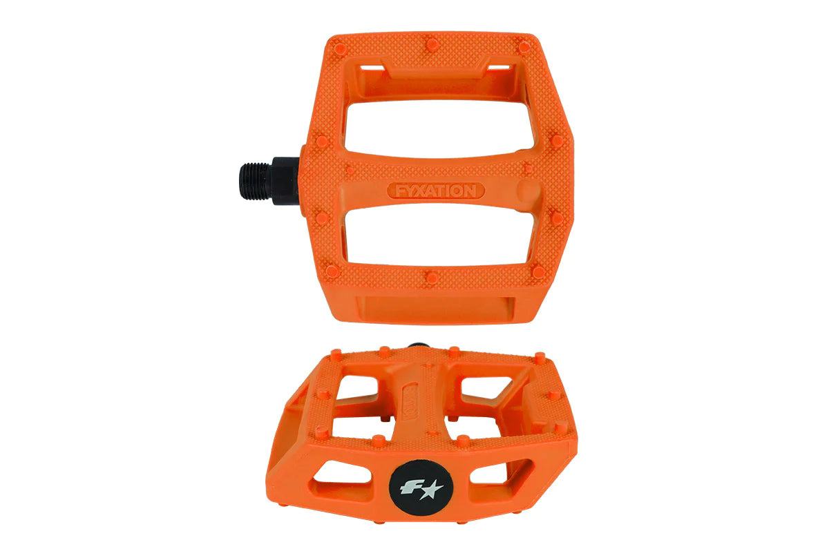 Orange flat pedals discount